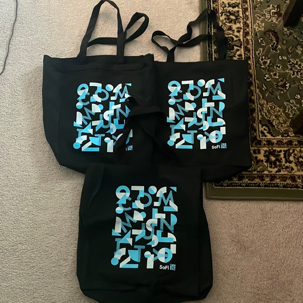 Set of 3 Sofi Cotton Tote Bags